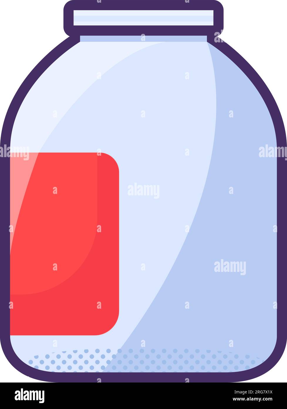 Clear glass canning jar, glass home object. Household item out of use for disposal. Recycling of