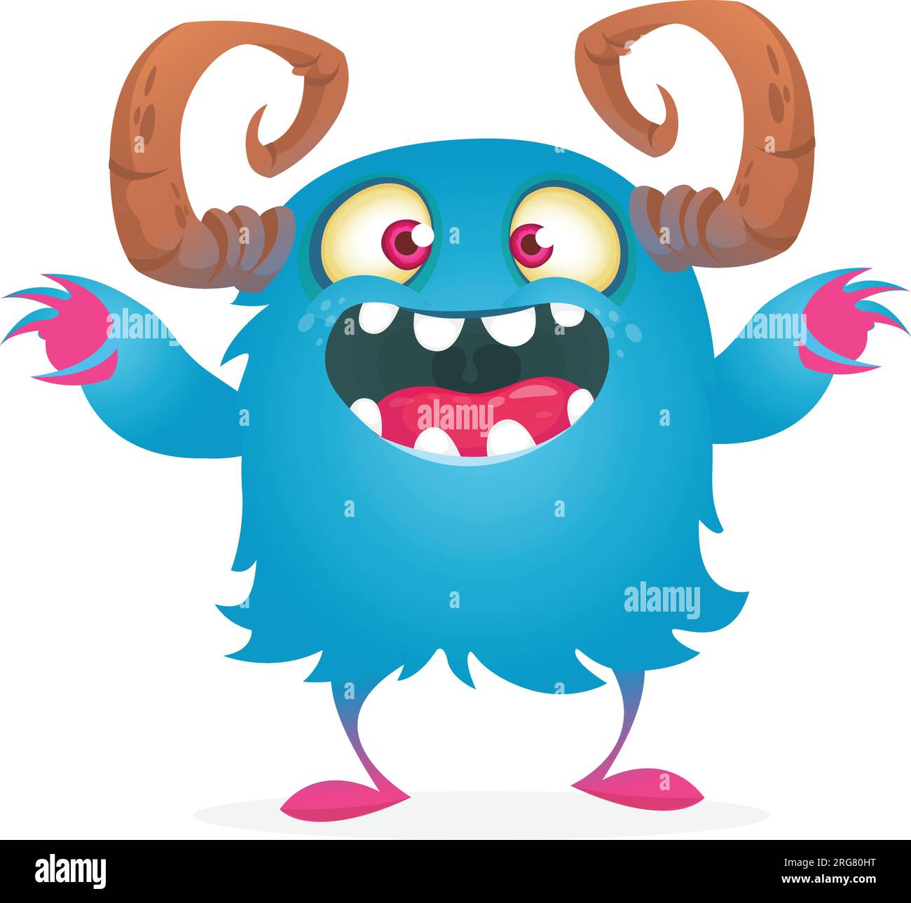 Withered blue monster rainbow friends vector illustration digital