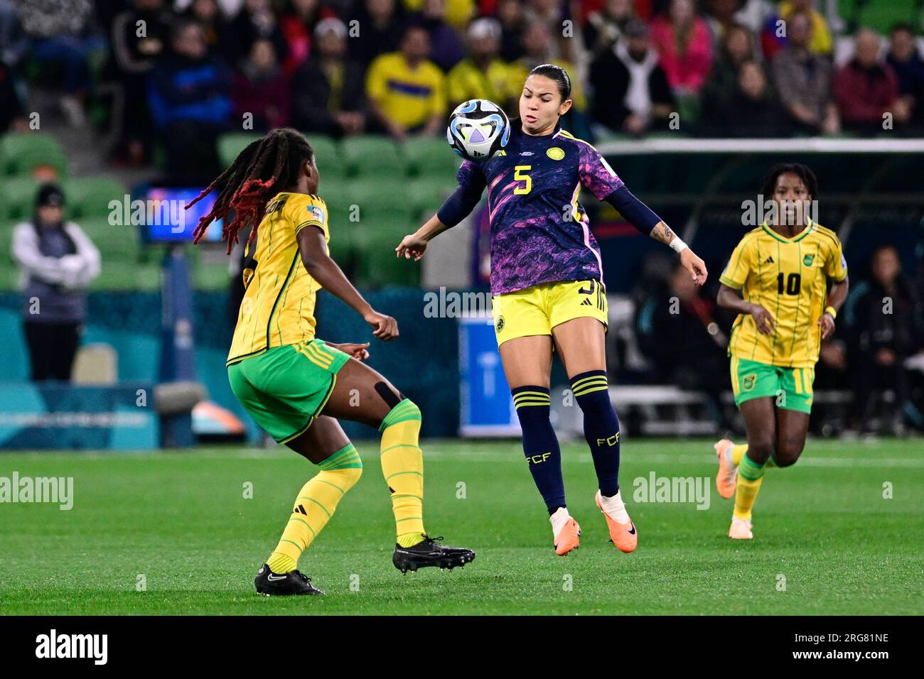 Melbourne, Australia, August 8th 2023: Lorena Bedoya Durango (Colombia 5) during the 2023 FIFA Womens World Cup Round of 16 football match between Colombia v Jamaica at Melbourne Rectangular Stadium in Melbourne, Australia.  (Richard Callis / SPP) Stock Photo