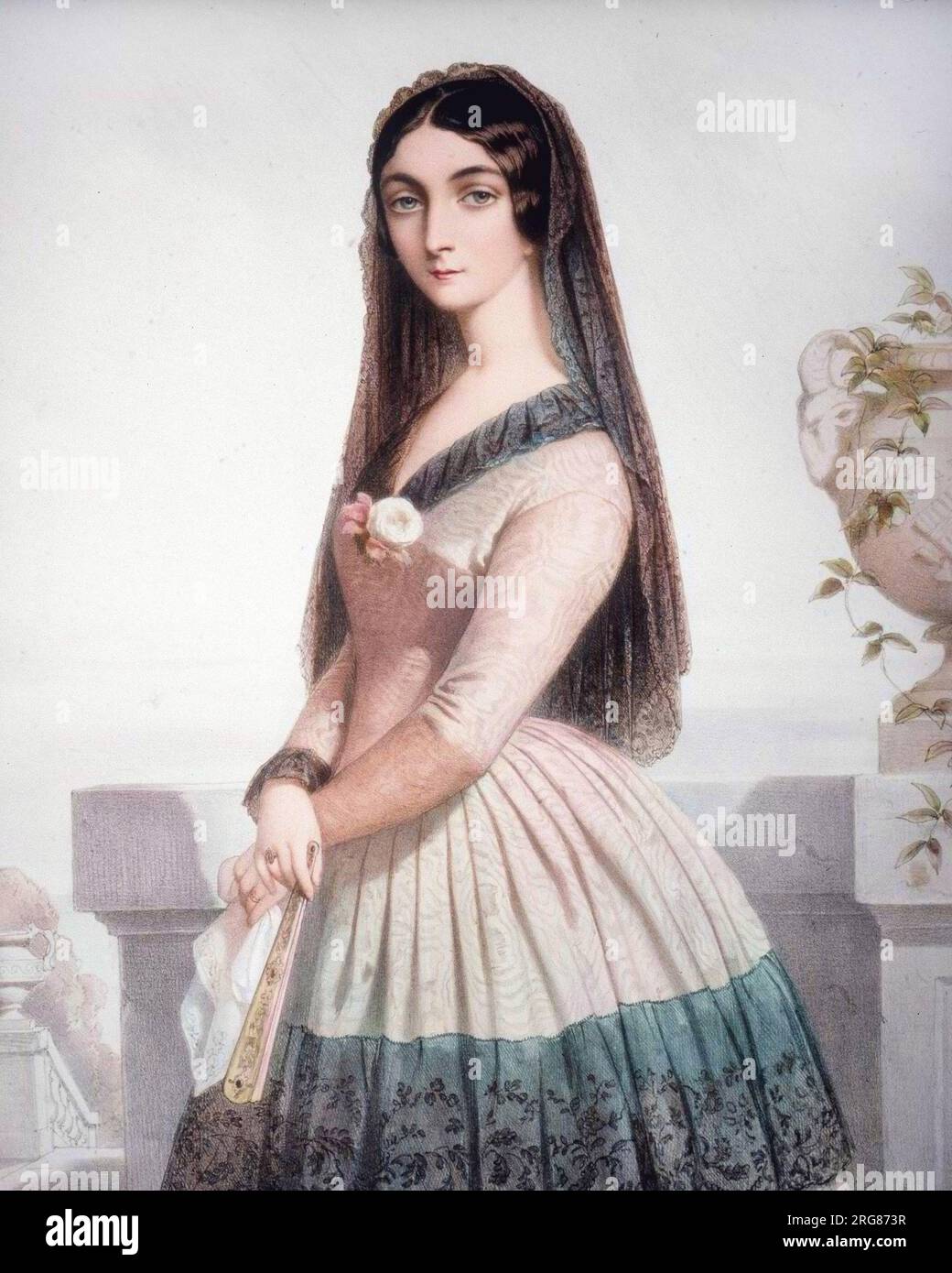 Portrait de Lola Montes ou Montez (ou Maria Dolores Gilbert) (1818-1861), favorite de Louis Ier de Baviere Stock Photo