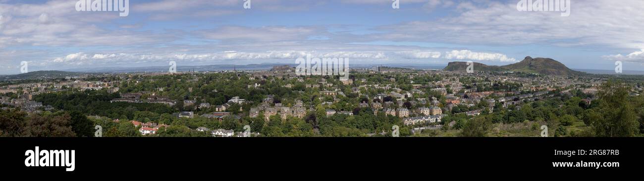 Edinburgh Panoramic Stitch,  Photograph Stock Photo