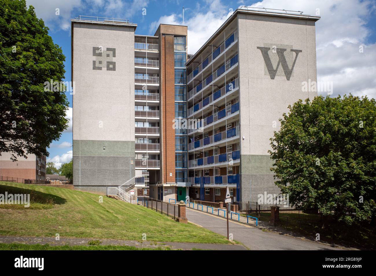 8Storey high rise tower block in Thorpe Edge, on the outskirts of