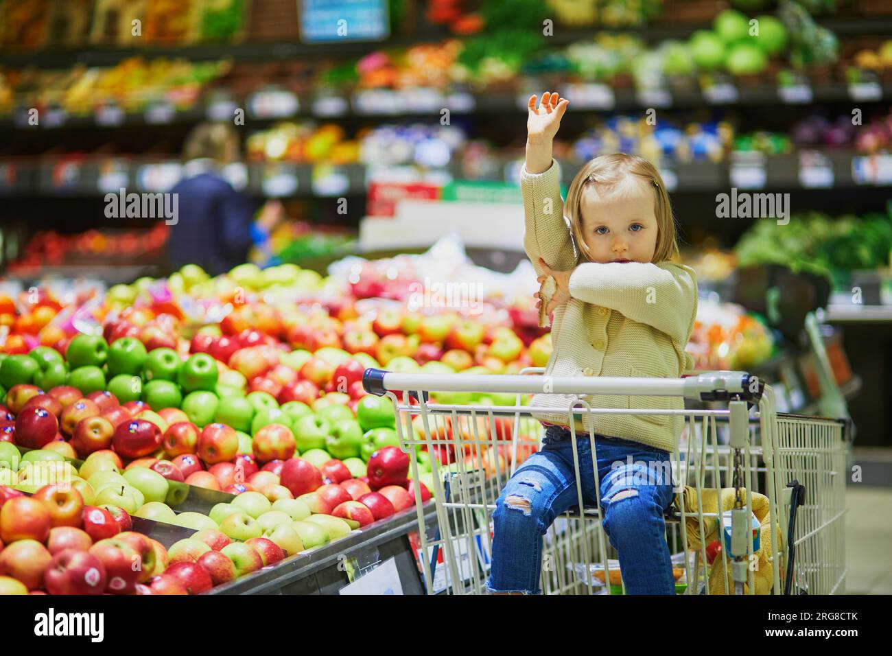 Budva, Montenegro - 17 march 2021: A child with a small trolley in the  supermarket, go shopping with his mother. The family goes shopping Stock  Photo - Alamy