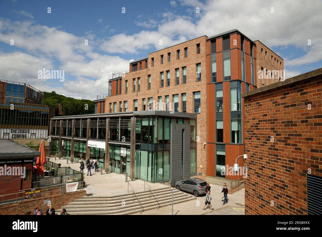 HM Passport Office at Durham. The exterior of His Majesty's Passport Office in Durham, County Durham. North East England, UK Stock Photo