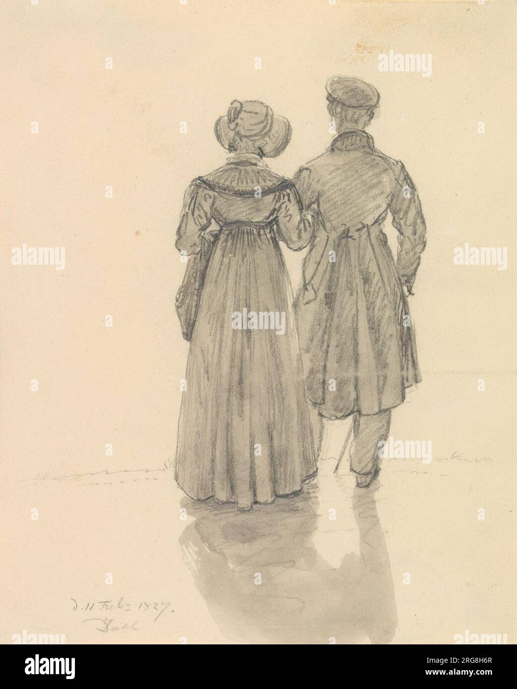 Mann und Frau 11 February 1827 by Johan Christian Dahl Stock Photo