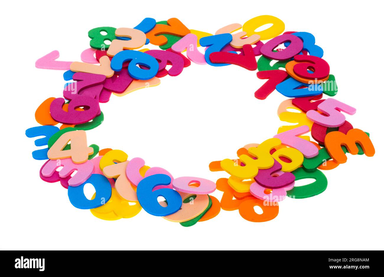 colored numbers isolated on white background Stock Photo - Alamy