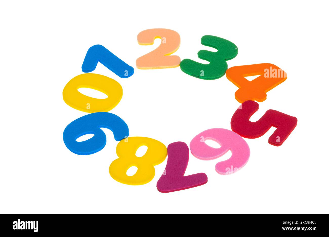 colored numbers isolated on white background Stock Photo - Alamy