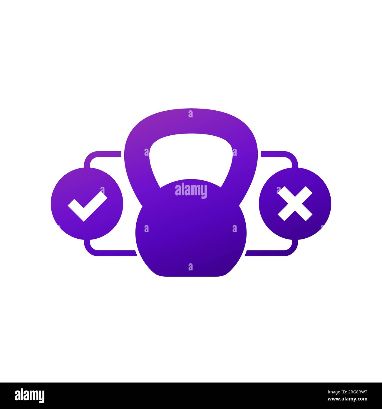 Pros and cons of strength training, workout icon Stock Vector Image