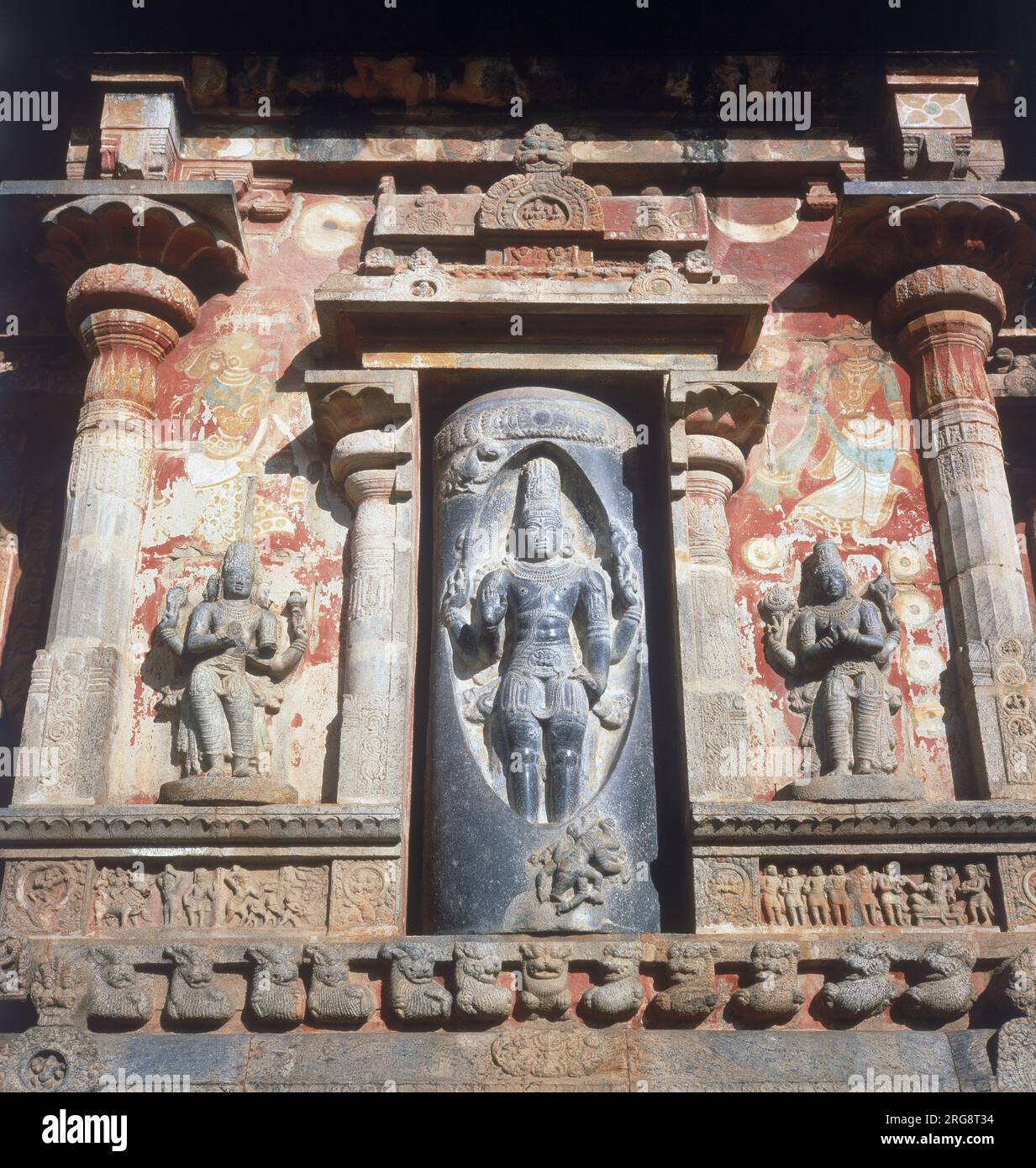 SHIVA - stone carving at the Airavatesvara Temple, Darasuram, India Stock Photo