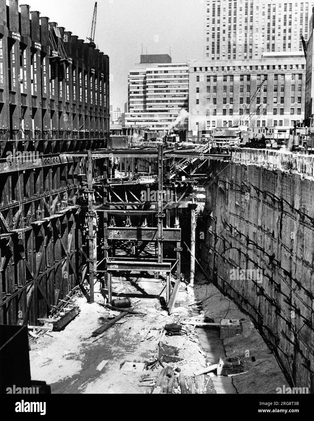 Laying the foundations of the World Trade Center, New York Date early