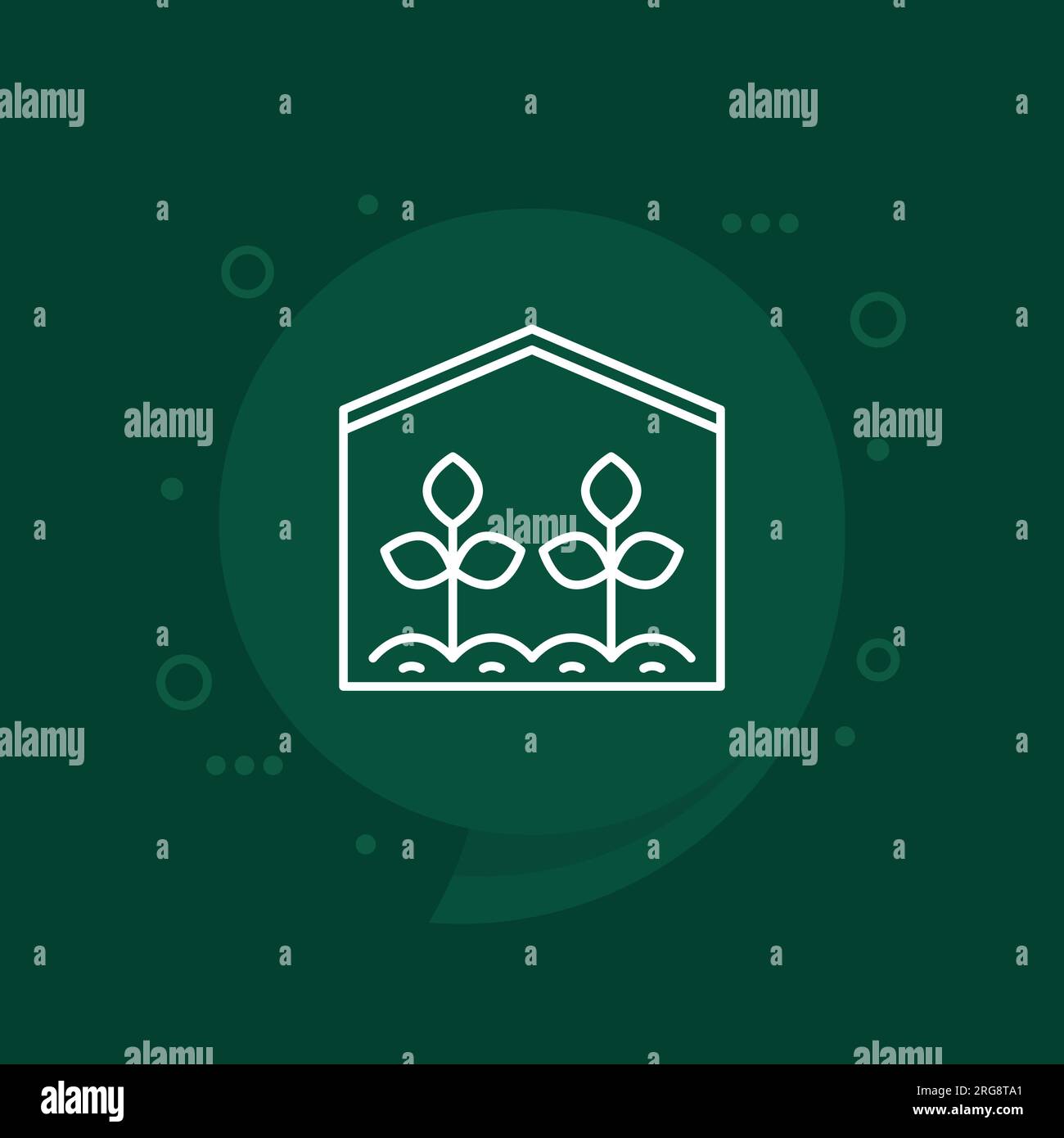greenhouse with plants line icon, vector Stock Vector Image & Art - Alamy