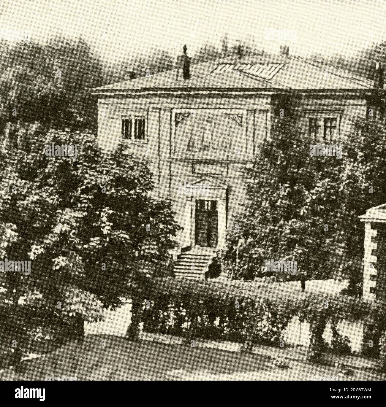 Richard Wagner (1813 - 1883) German composer's villa, Wahnfried, at Bayreuth, seen from the garden Stock Photo