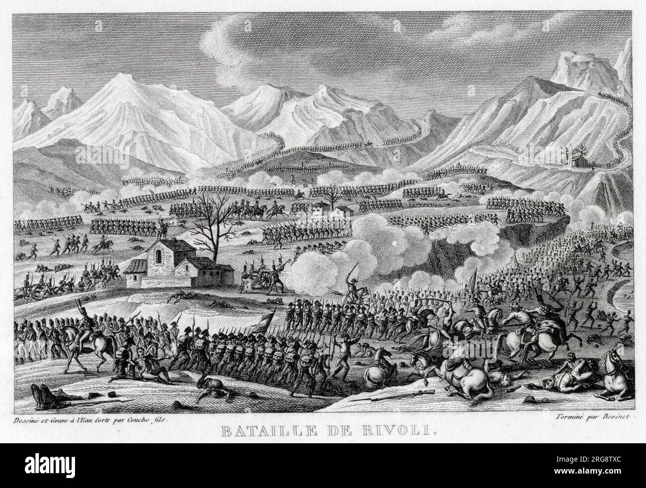 At the battle of RIVOLI, the French under Napoleon defeat the Austrians under Alvintzy Stock Photo