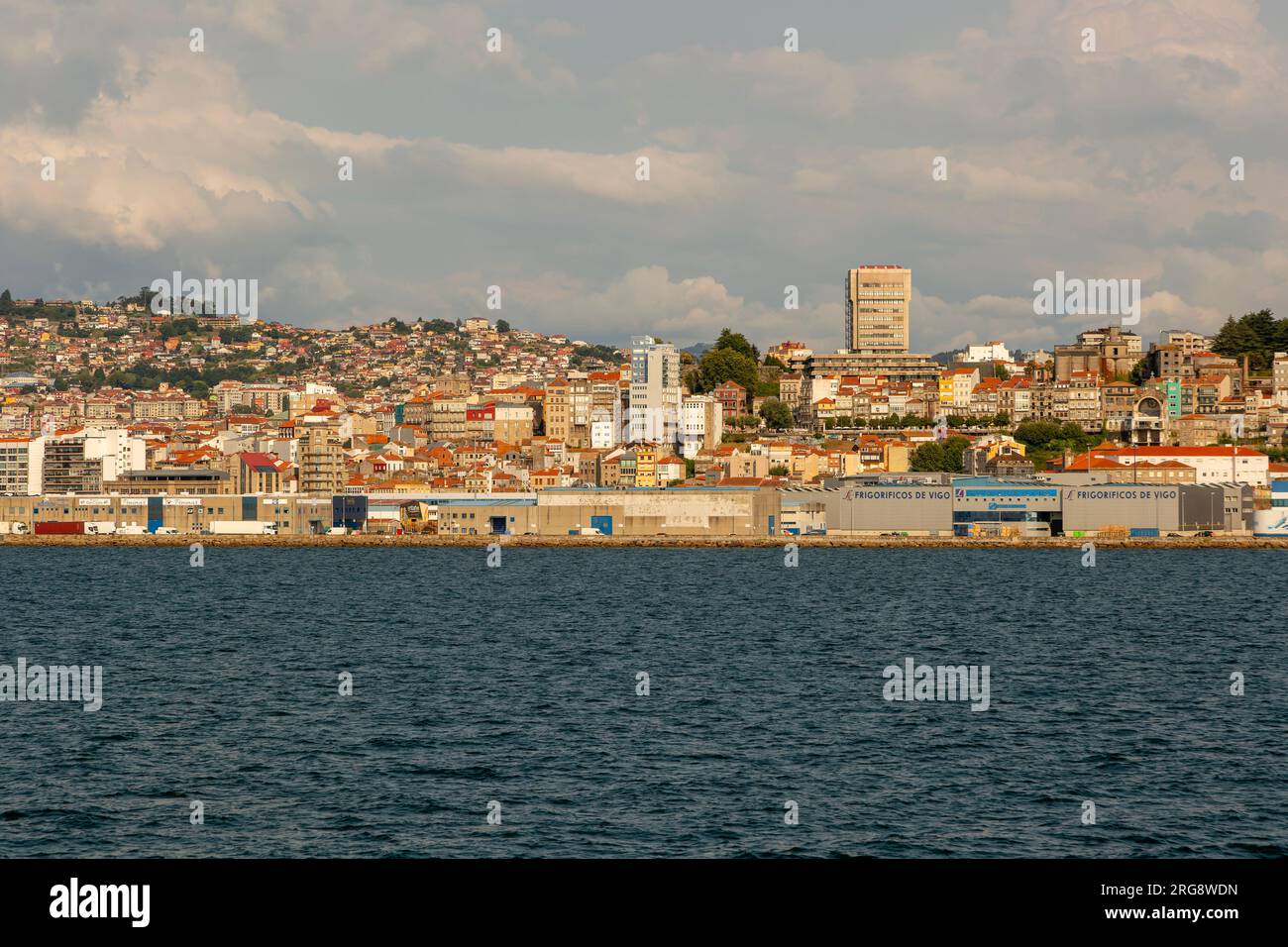 Frigorificos de Vigo storage facility building on waterfront, port of