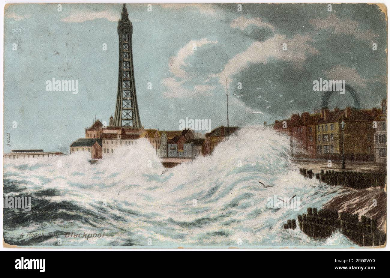 Blackpool, Lancashire: a rough sea. Stock Photo