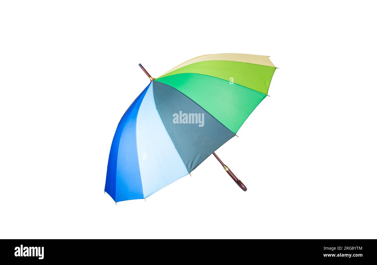 colorful umbrella isolated on white background Stock Photo - Alamy