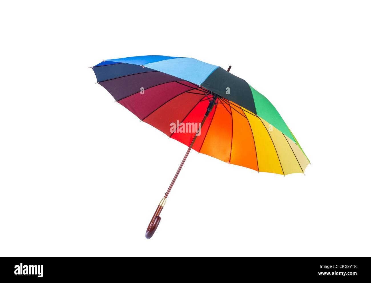 colorful umbrella isolated on white background Stock Photo - Alamy