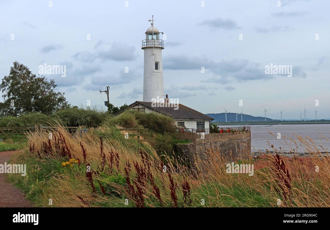 Hale Head Lighthouse 1906, Hale village, Halton,  Merseyside, England, UK, L24 4WB Stock Photo