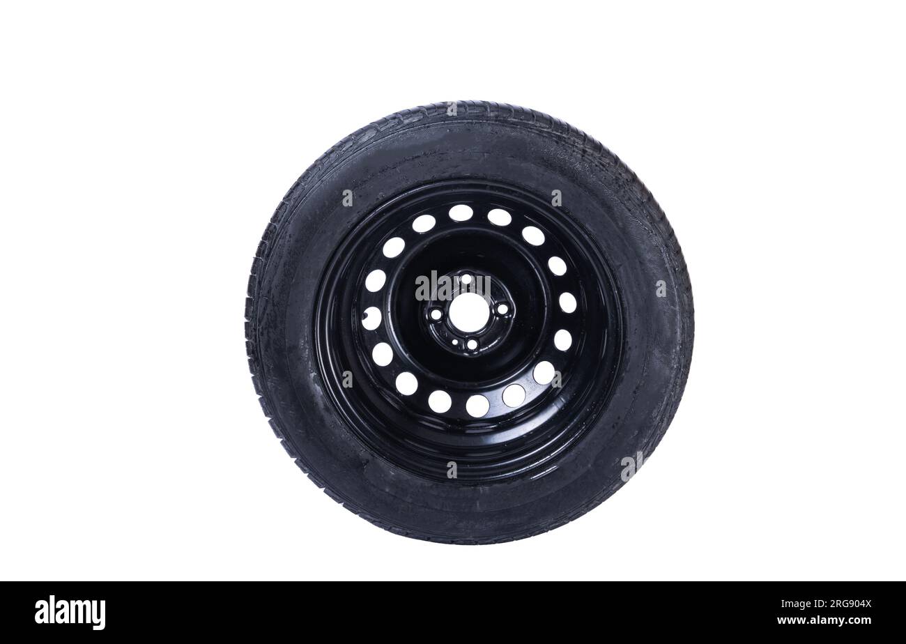 car wheel isolated on white background Stock Photo - Alamy
