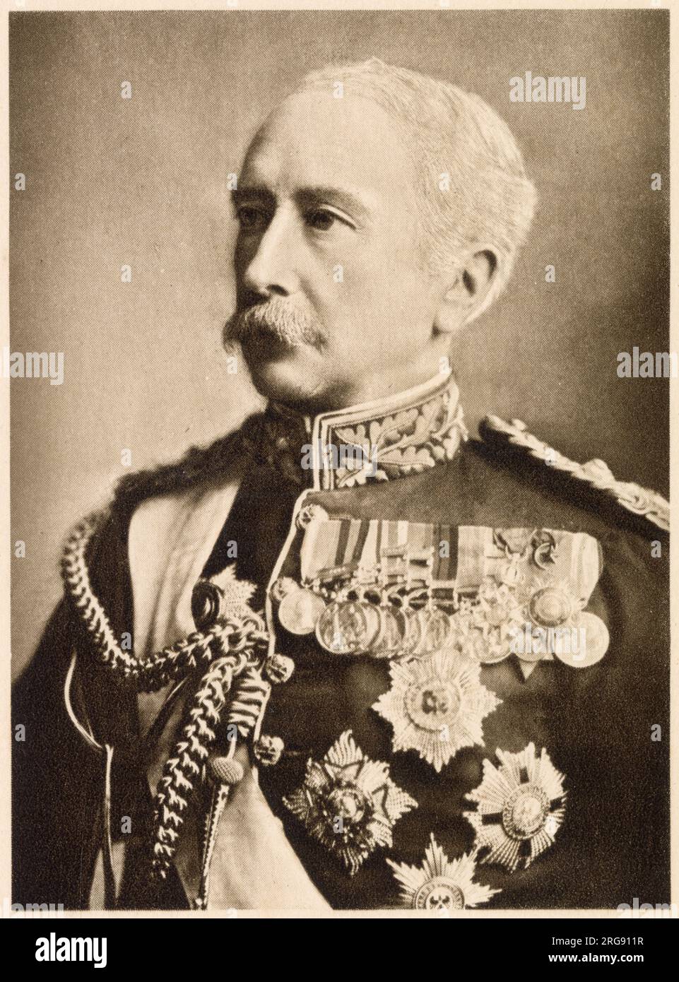 Field Marshal Garnet Joseph Wolseley, 1st Viscount Wolseley (1833 - 1913), early successes in India and Africa were followed by appalling incompetence during the Boer War. Photograph taken when Wolseley was retiring from being Commander-in-Chief of the British Army. Stock Photo