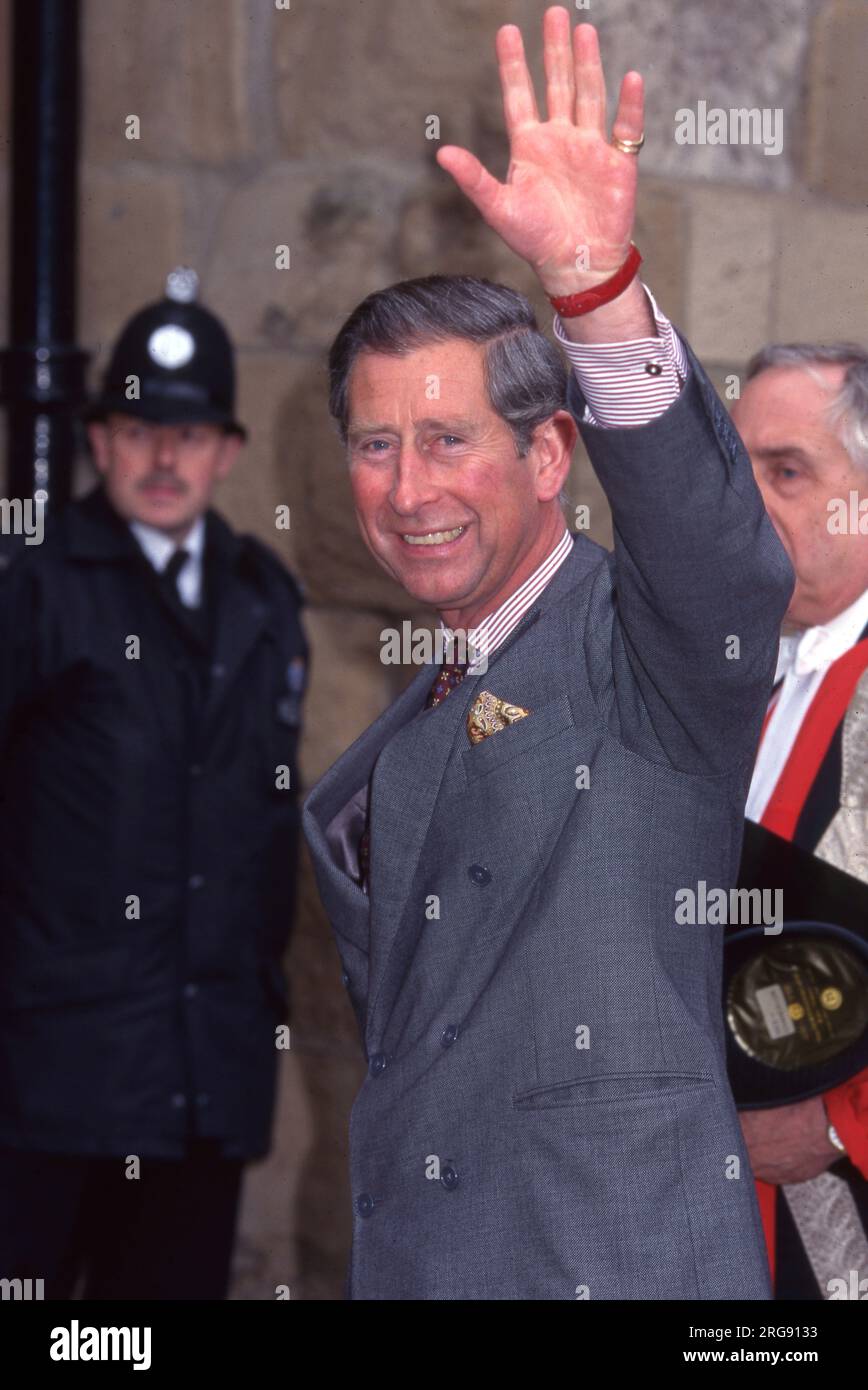 Prince Charles at Durham University Degree Cremony 1st July 1998   Photo by The Henshaw Archive Stock Photo