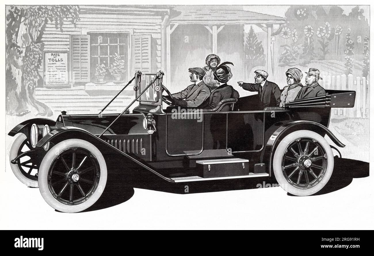 Passengers taking a ride in Chalmers Automobile Stock Photo Alamy
