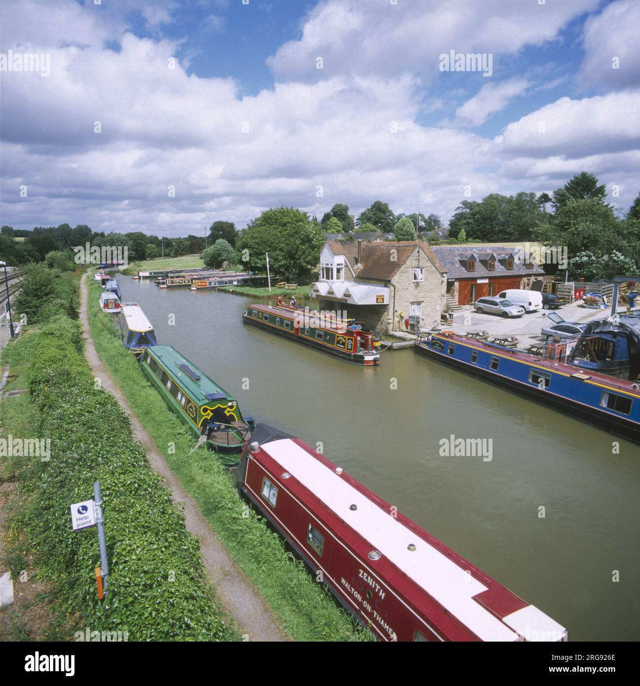 The Oxford Canal at Lower Heyford, Oxfordshire Stock Photo