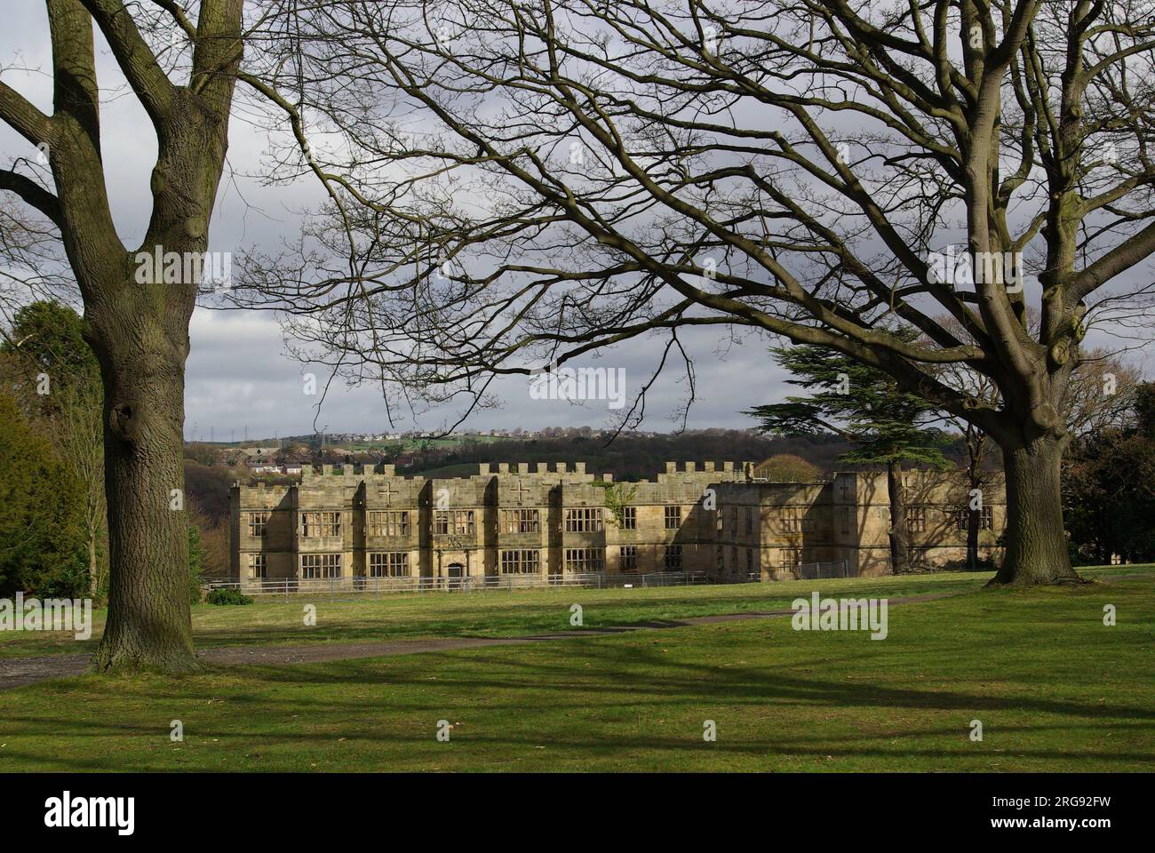 Part of the ruins of the 18th century Gibside estate at Rowlands Gill in the Derwent Valley, near Gateshead, Northumberland. Stock Photo