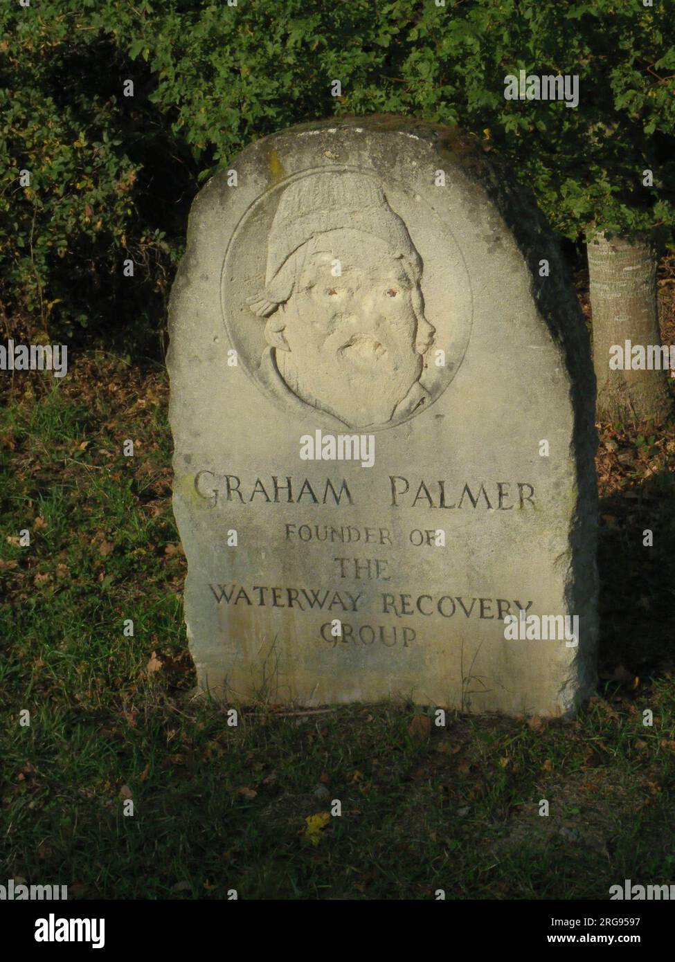 Graham Palmer memorial stone near Graham Palmer Lock on the Montgomery