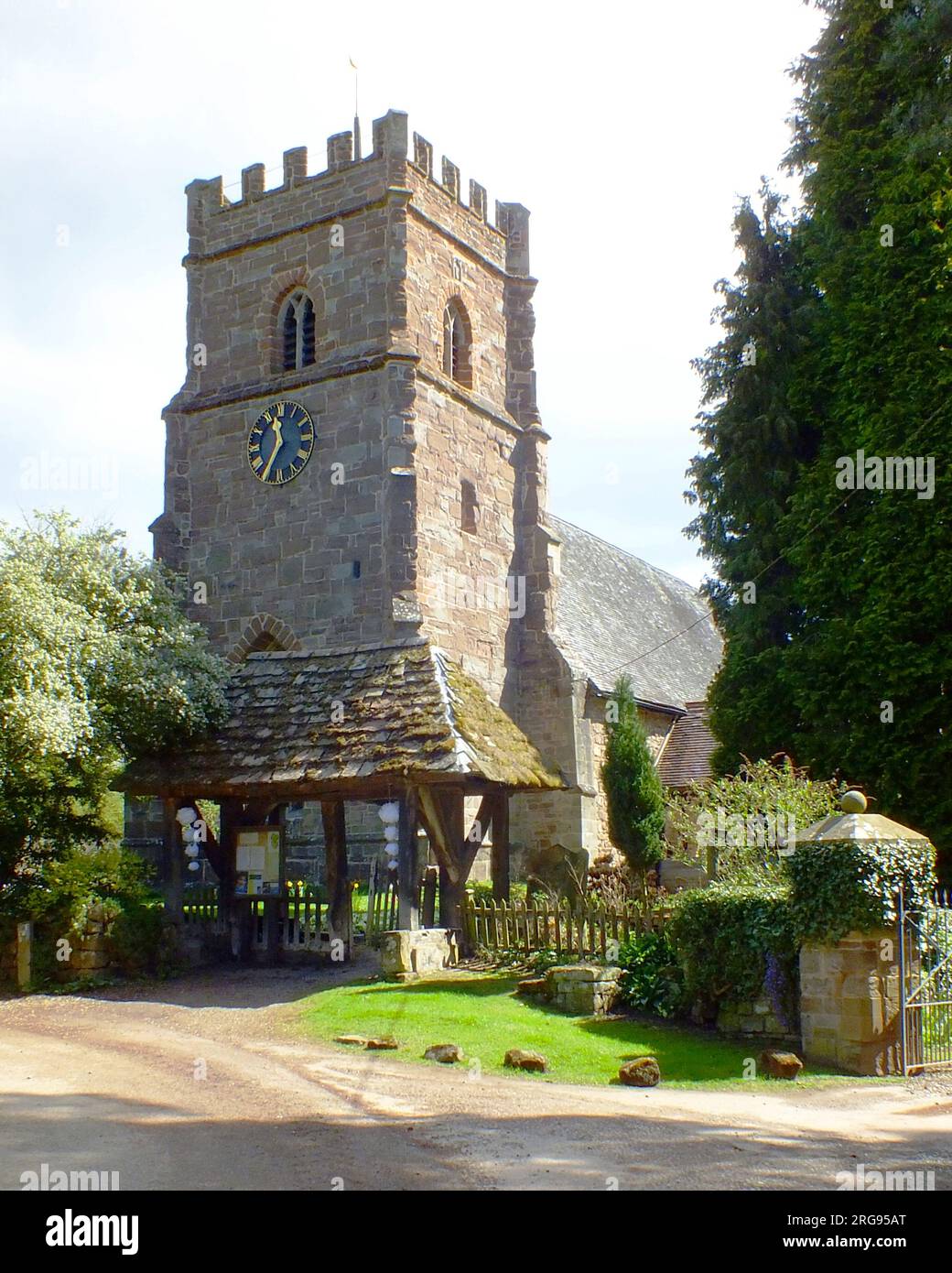 St John the Baptist Church, a Grade II listed building in the village of Whitbourne, near Bromyard, Herefordshire. Stock Photo