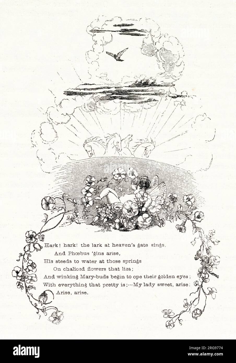 Illustration by Kenny Meadows to Cymbeline, by William Shakespeare. The