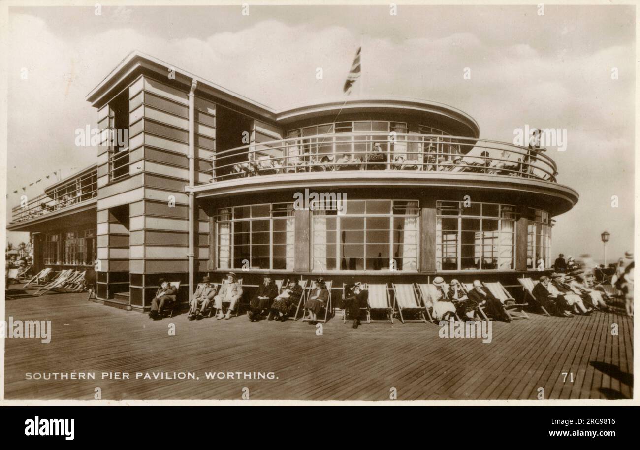 The Southern Pier Pavilion, Worthing, West Sussex. Stock Photo