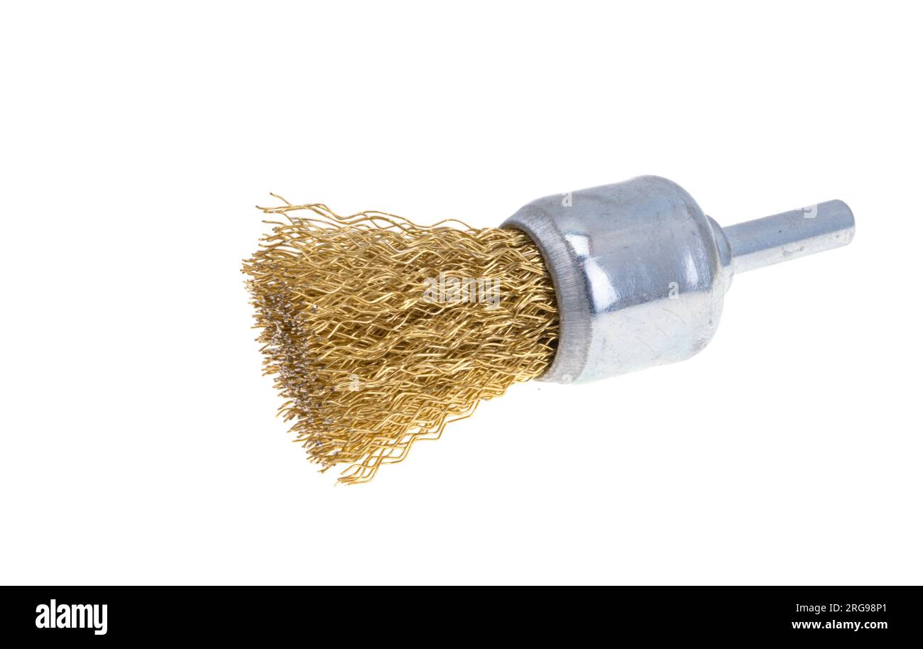 metal brush isolated on white background Stock Photo