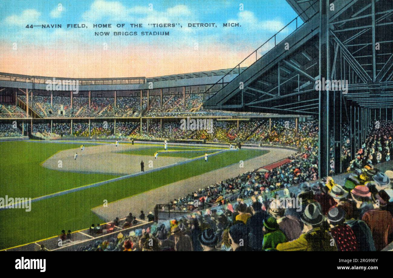 Navin Field (Briggs Stadium), Detroit, Michigan, USA - Home of the 'Tigers'  Stock Photo - Alamy