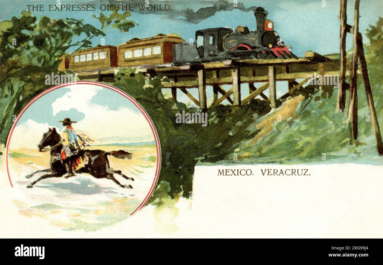 Passenger train serving Veracruz, Mexico, Central America Stock Photo ...