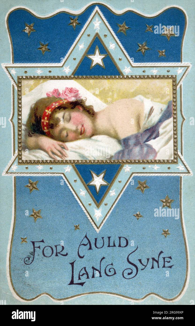 1911 UK Auld Lang Syne postcard with photo of soldier 1911 UK Auld Lang Syne postcard with photo of soldier