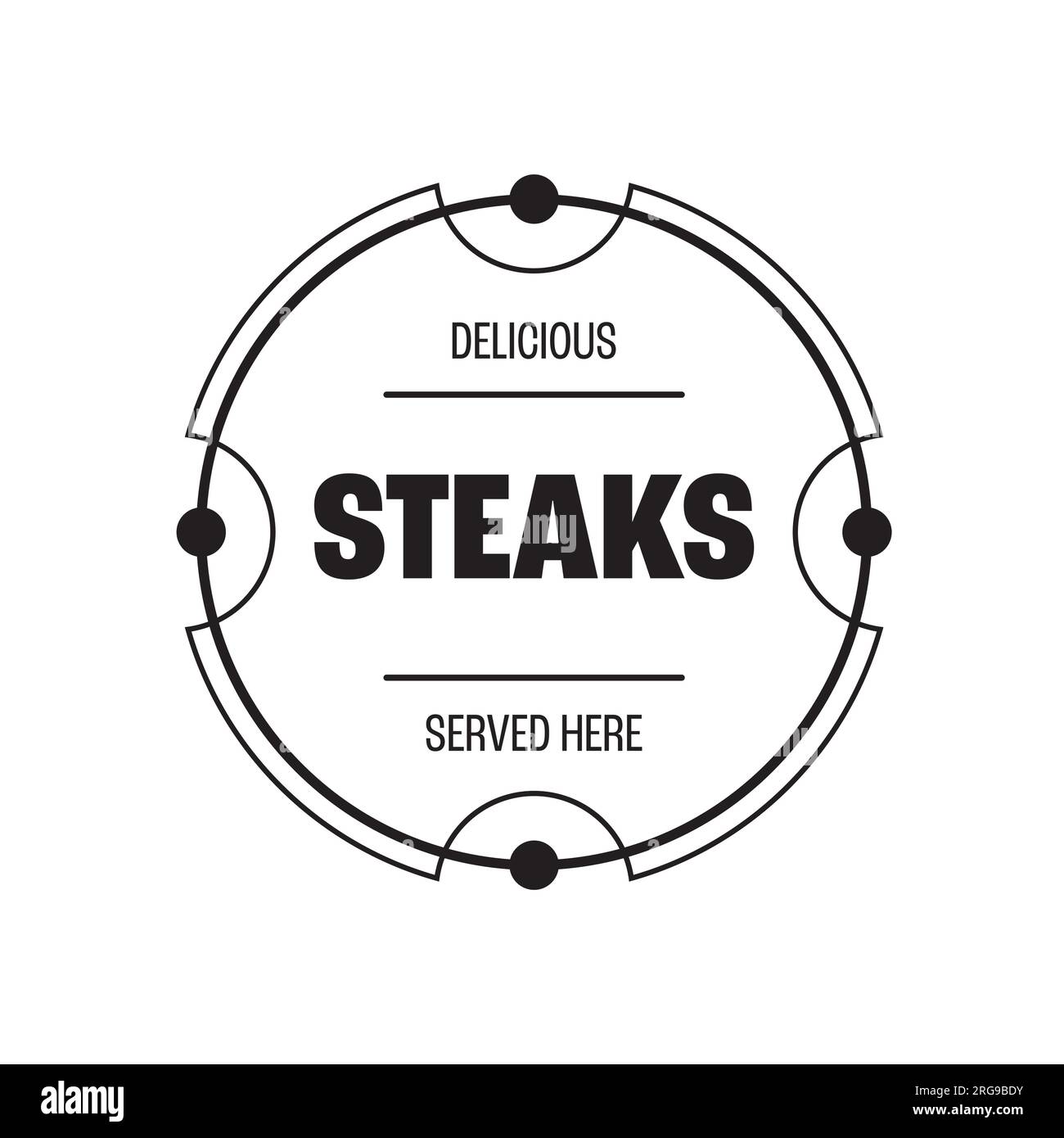 Delicious Steaks served here vintage stamp Stock Vector Image & Art Alamy