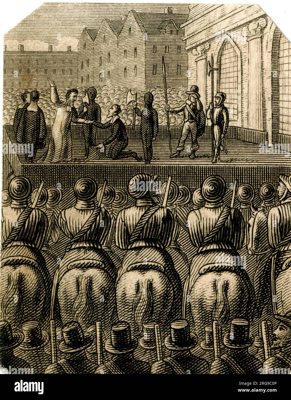 The Execution of King Charles I 1649 - 18th century engraving Stock Photo