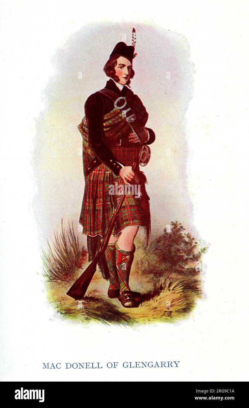 Mac Donell of Glengarry, Traditional Costume Scottish Highland Clans - The Highland Clans of Scotland Vol. 2 1923 Stock Photo