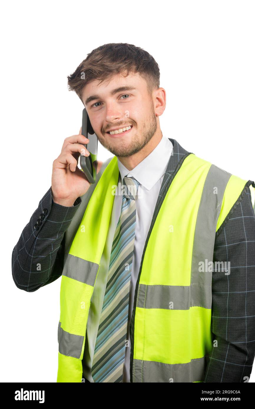 Man in hi vis vest isolated hi-res stock photography and images - Alamy