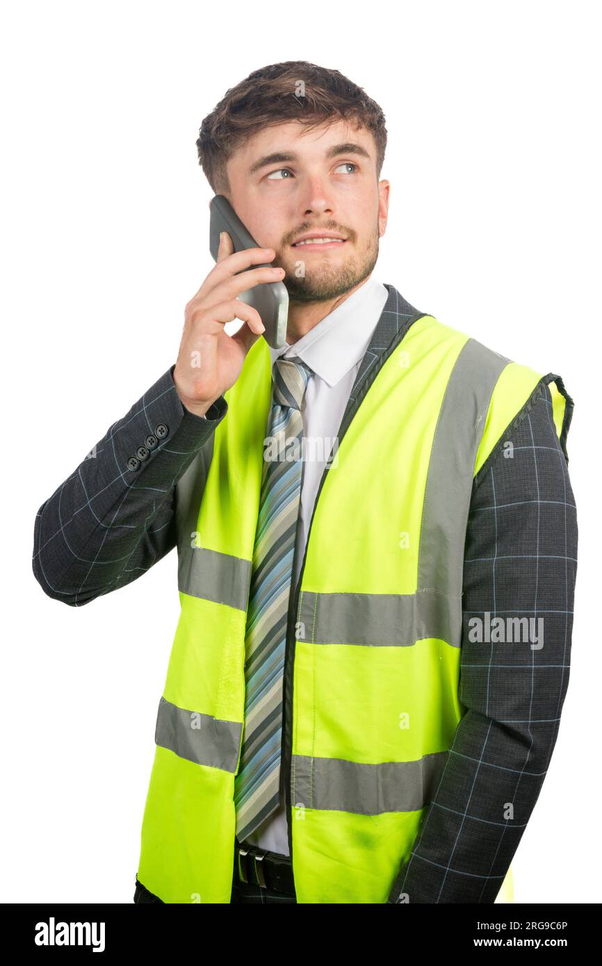 Man in hi vis vest isolated hi-res stock photography and images - Alamy