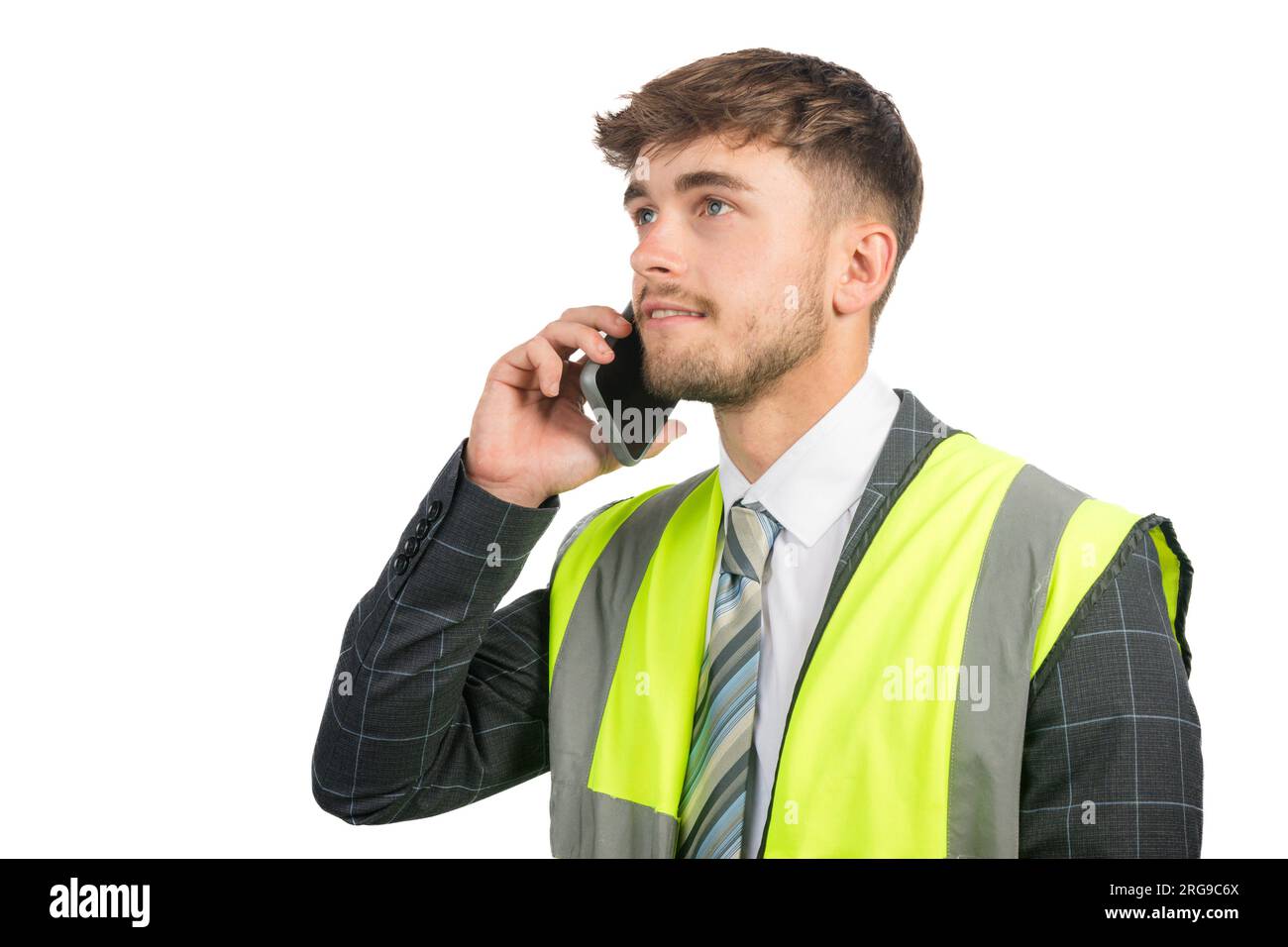 Man in hi vis vest isolated hi-res stock photography and images - Alamy