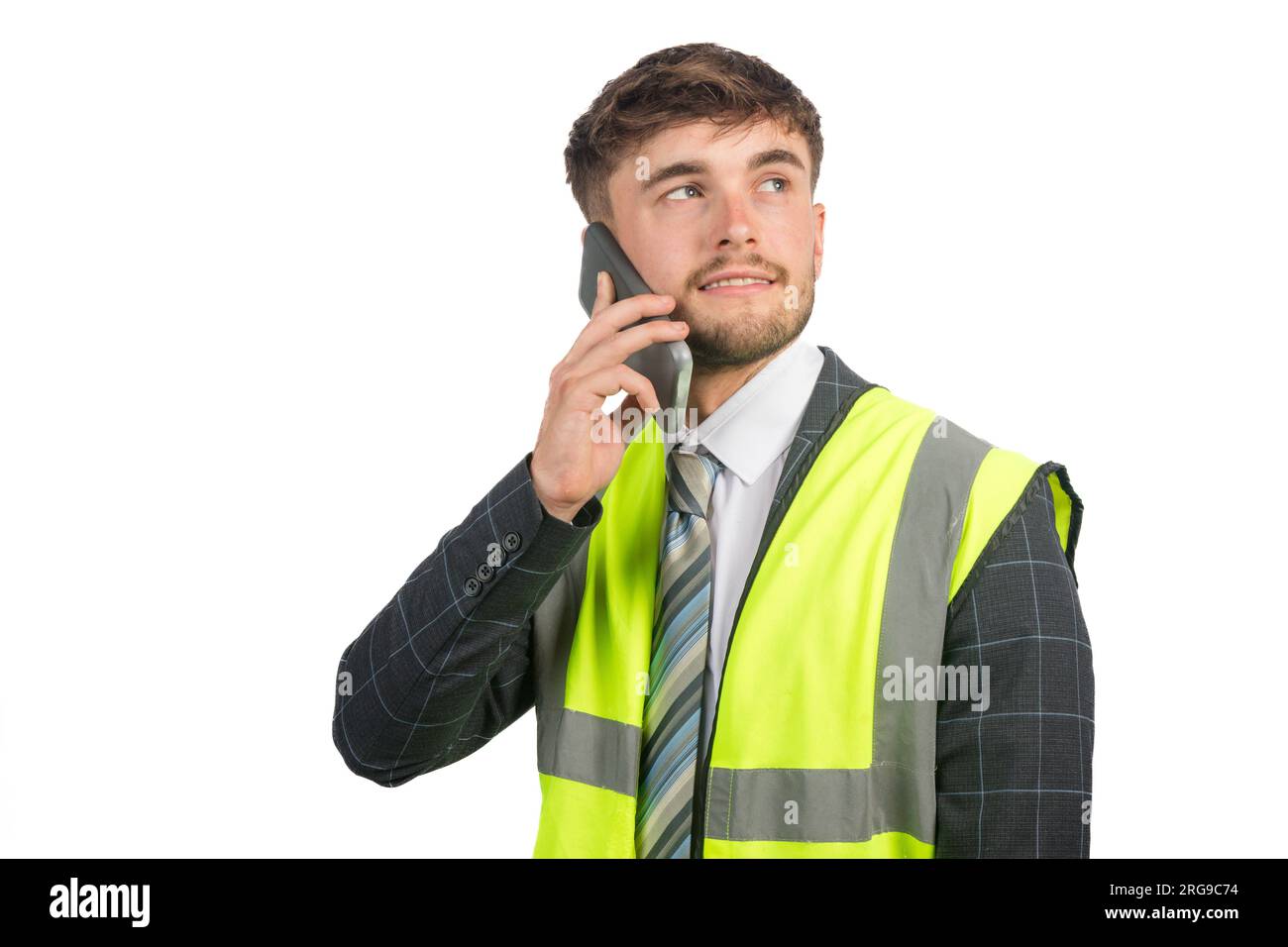 Man in hi vis vest isolated hi-res stock photography and images - Alamy