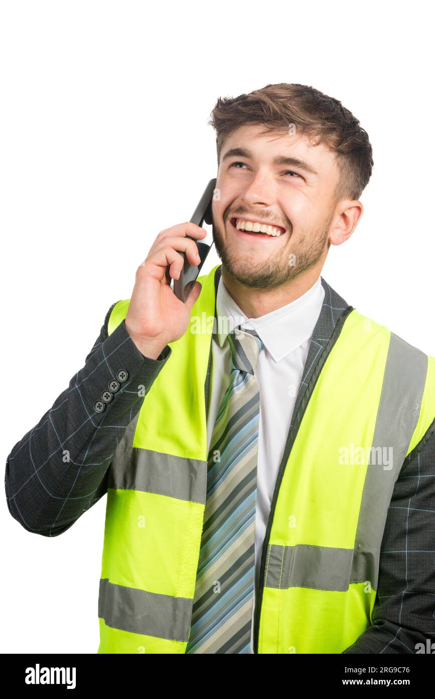 Man in hi vis vest isolated hi-res stock photography and images - Alamy