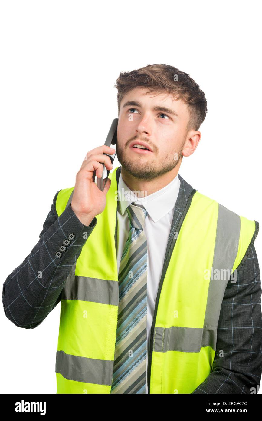 Man in hi vis vest isolated hi-res stock photography and images - Alamy