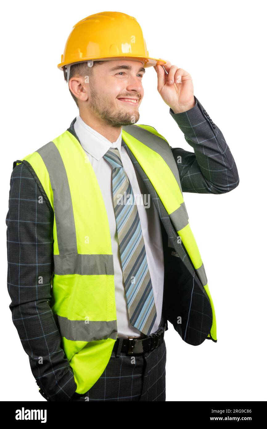 Man in hi vis vest isolated hi-res stock photography and images - Alamy