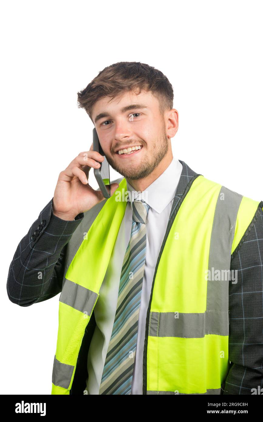 Man in hi vis vest isolated hi-res stock photography and images - Alamy