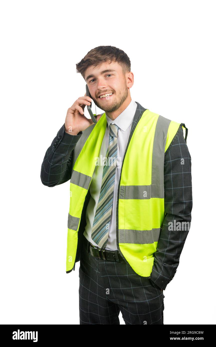 Man in hi vis vest isolated hi-res stock photography and images - Alamy