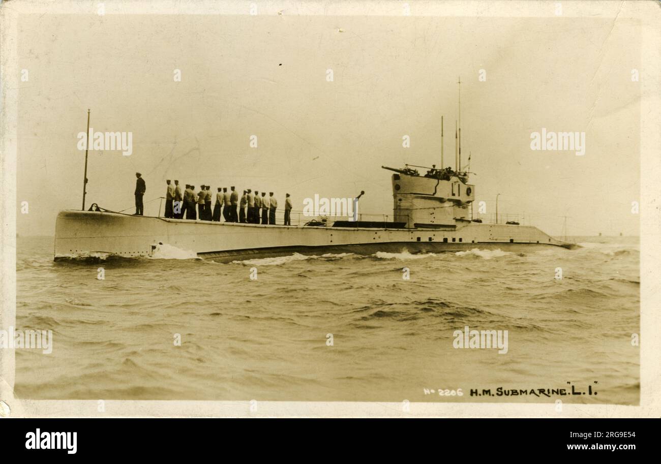 HM Submarine L1, England. Stock Photo