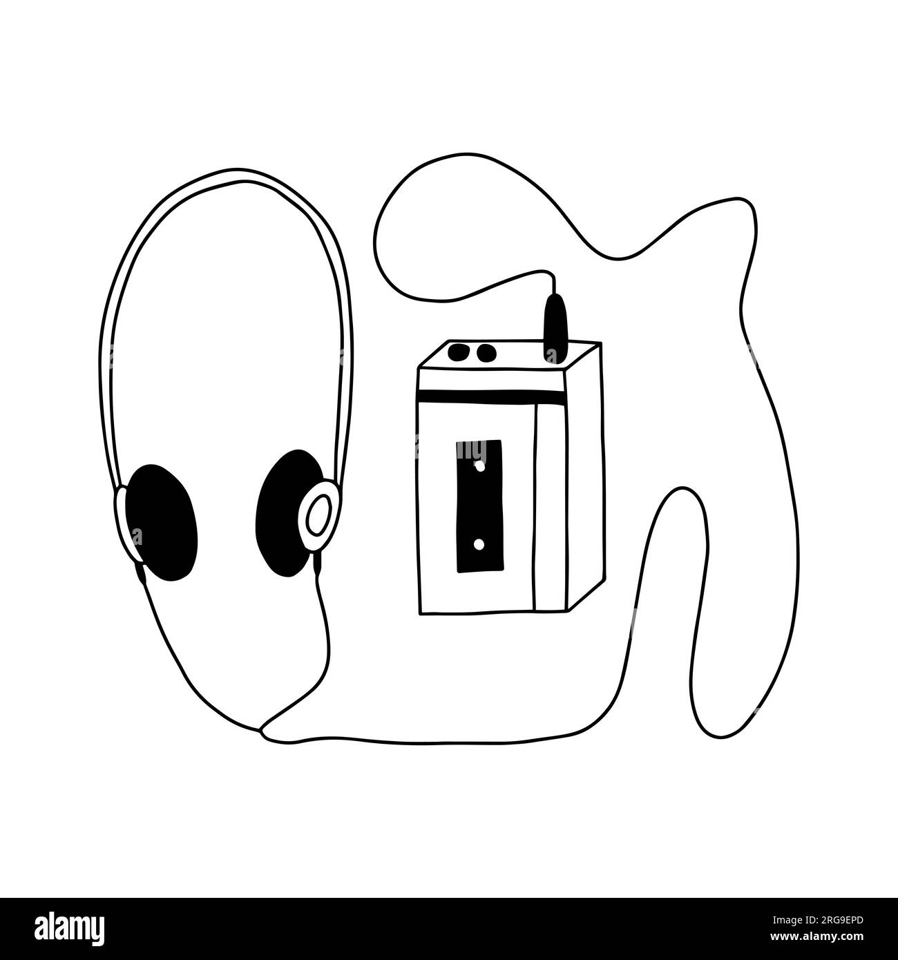 Casslette 70s cassette player Stock Vector Images - Alamy